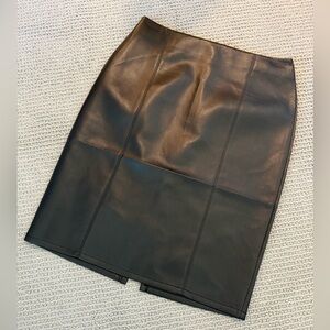 Elegant Black Leather Skirt